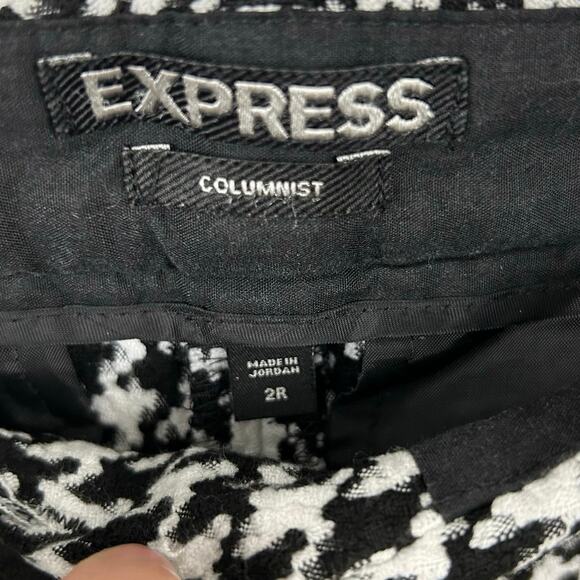 Express Black and White Houndstooth Pants - Picture 4 of 7